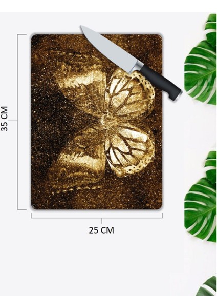 Kelebek | Cam Kesme Tahtası | 25 x 35 cm fiyatları