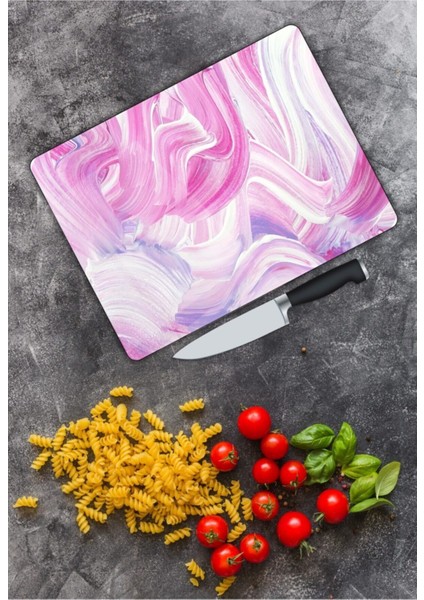 Pembe | Cam Kesme Tahtası | 25 x 35 cm modelleri