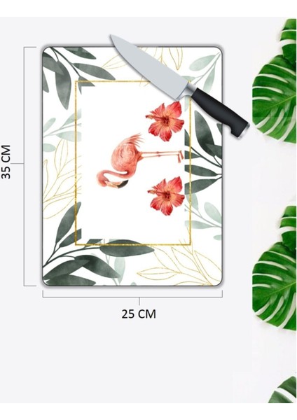 Tavuskuşu | Cam Kesme Tahtası | 25 x 35 cm fiyatları