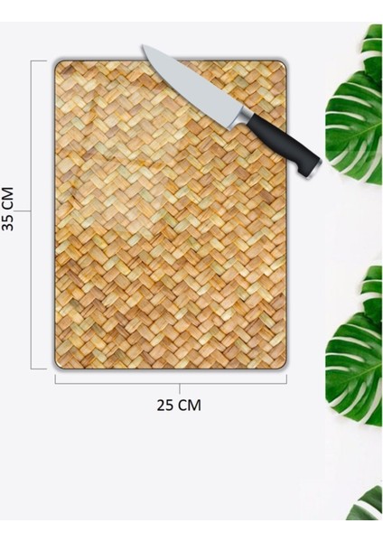 Ahşap Görünümlü Cam Kesme Tahtası 25 x 35 cm fiyatları