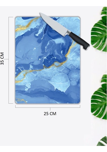 Mavi Tuval Cam Kesme Tahtası 25 x 35 cm fiyatları