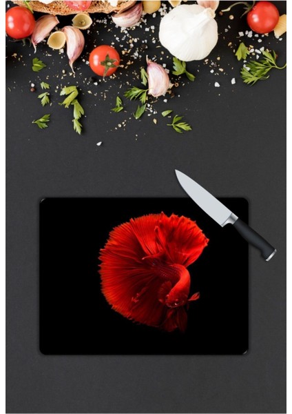 Deniz Canlıları | Cam Kesme Tahtası | 25 x 35 cm modelleri