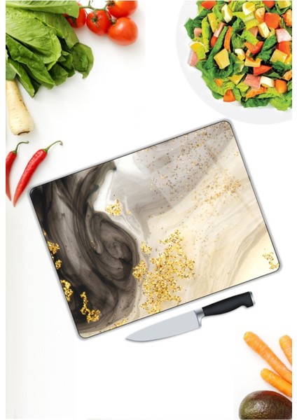 Soyut Desenler Cam Kesme Tahtası 25 x 35 cm modelleri