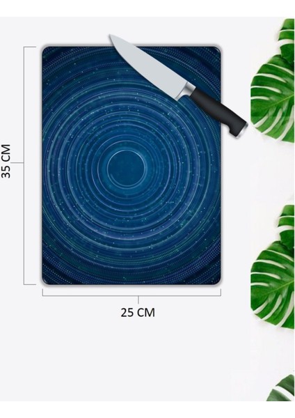 Mavi Desenler | Cam Kesme Tahtası | 25 x 35 cm fiyatları