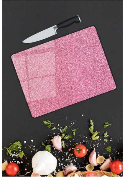 Pembe | Cam Kesme Tahtası | 25 x 35 cm