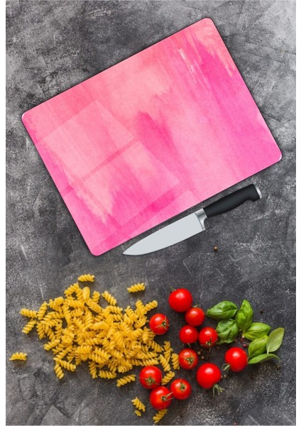 Pembe | Cam Kesme Tahtası | 25 x 35 cm modelleri