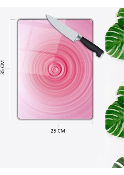 Pembe Cam Kesme Tahtası 25 x 35 cm fiyatları