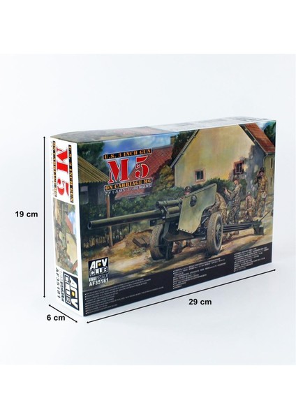 AF35181 1/35 105MM Howıtzer M5 Arabalı M6 Topu Demonte Plastik Maketi modelleri