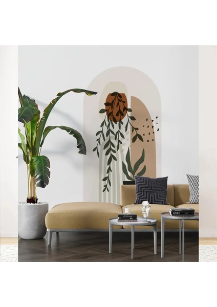 Çiçekler ve Dallar Boho Kemer Arch Sanatsal Duvar Sticker