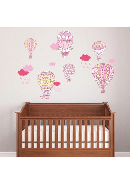 Uçan Balon Çocuk Odası 100 Parça Duvar Sticker Seti