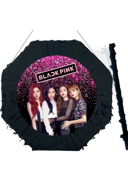 Parti Dükkanım Black Pink Pinyata 42 cm + Sopası