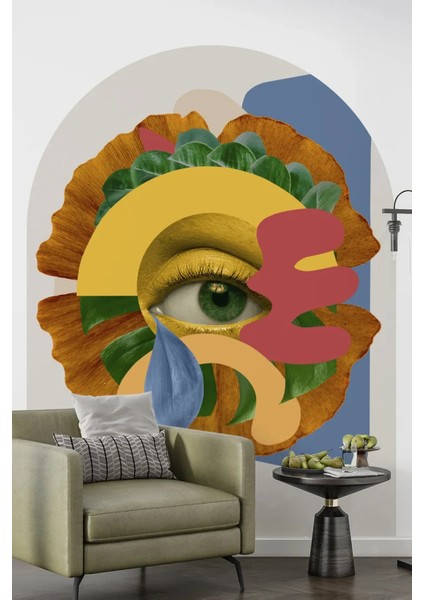 Gözyaşı Damlası Boho Kemer Arch Pastel Renk Sanatsal Duvar Sticker modelleri