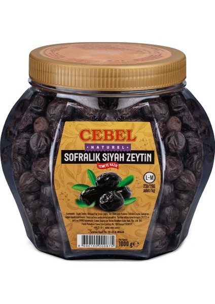 Lezzet Paketi Cebel Siyah Zeytin 1000 gr Pet (Çok Iri) (L-M | 231-290) (2 Adet 1000 Gr) fiyatları