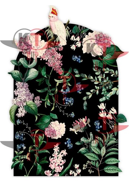 Tropikal Yaşam Papağanın Rüyası Boho Kemer Arch Sanatsal Duvar Sticker modelleri
