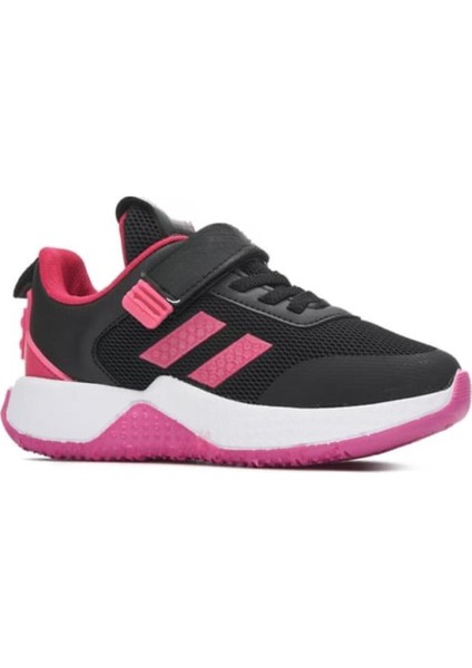 Bağcıklı Bantlı Patik Filet-Siyah-Fuji