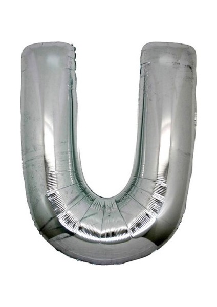 Gümüş Rengi Folyo Harf Balon 1 Metre