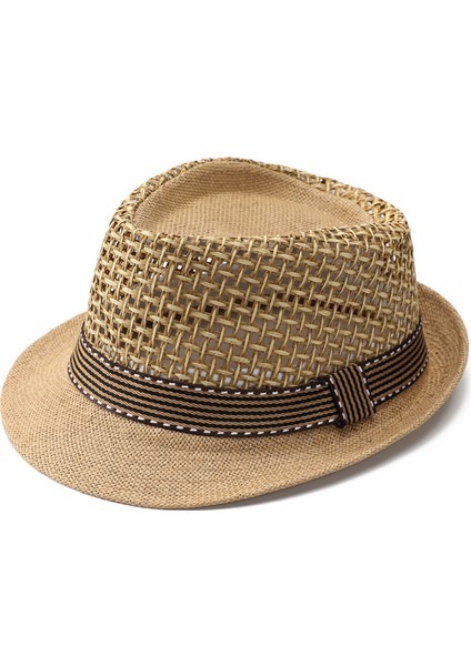 Şapka Erkek Silindir Şapka Yaz Baba Güneş Şapkası (Yurt Dışından)