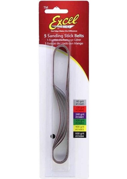 55683 5 400 Grıt Belts Yellow