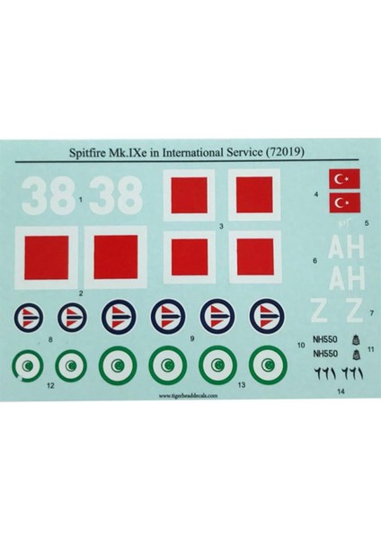 72019 1/72 Ölçek, Spitfire Mk.Ixe in International Servic