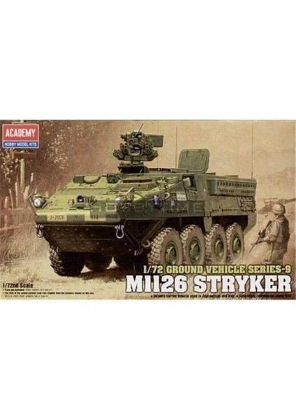 13411 1/72 Ölçek, Amerikan Zırhlı Personel Taşıyıcı M1126 Stryker, Plastik Model Kiti