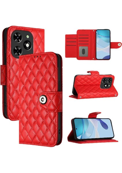 Tecno Spark Için Kılıf Gitmek 2024 Kart Tutucu Bilek Şerit Cüzdan Kapak Şık (Yurt Dışından)