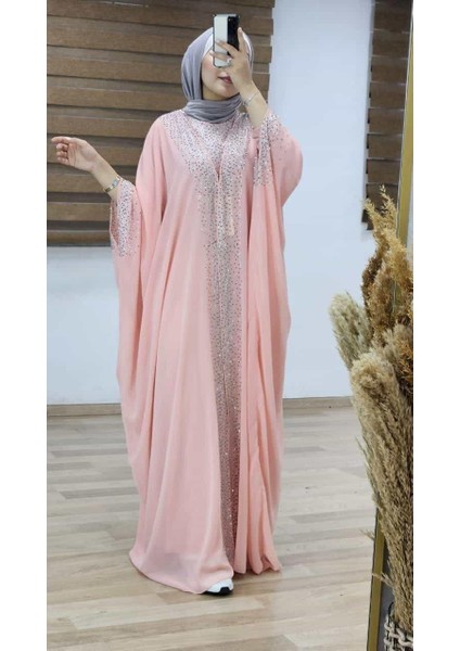 İqraa Fashion Yeni Sezonlu Yazlık Iki Parçalıdır Kadın Abiye Sade ve Şık Hafif Boncuklu Model M4459