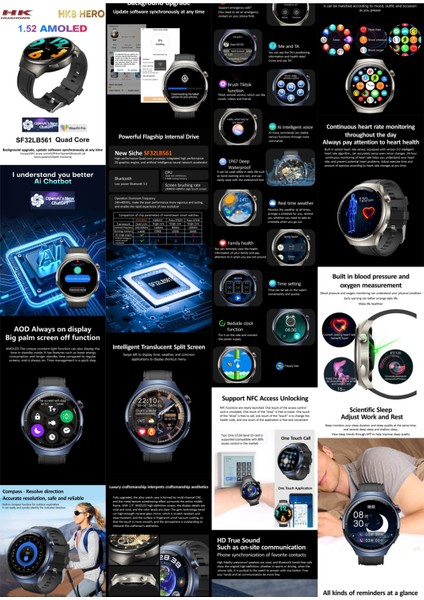 Samsung Galaxy Z Fold3 Uyumlu Akıllı Saat Erkekler İçin Konuşma Özellikli Metal Kordon Hediyeli fırsatları