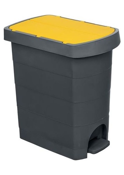 Pelican Slim Pedallı Çöp Kovası Antrasit-Sarı