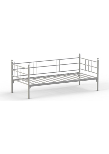 Soho Daybed Tek Kişilik Sedir Divan Metal Karyola Beyaz