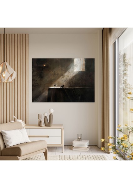 Karanlık ve Gizemli Caravaggio Tarzı Duvar Tablosu - Caravaggio, Kanvas Tablo, Duvar Sanatı, Duvar Dekorasyonu, 70X50