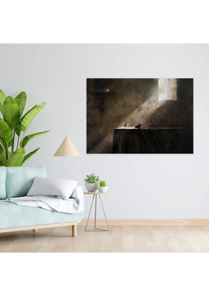 Karanlık ve Gizemli Caravaggio Tarzı Duvar Tablosu - Caravaggio, Kanvas Tablo, Duvar Sanatı, Duvar Dekorasyonu, 70X50