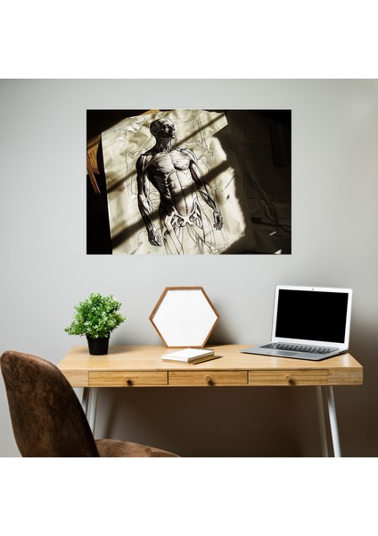 Caravaggio Tarzı Kanvas Tablo - Caravaggio, Gölgeler, Duvar Sanatı, Kanvas Tablo, 70X50