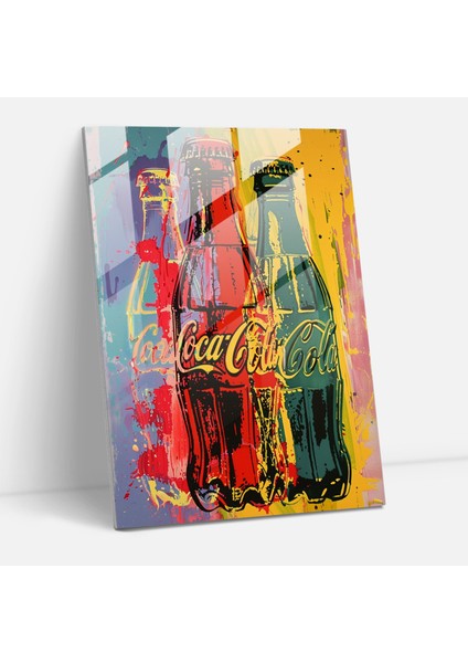 Andy Warhol Cam Baskı: Coca-Cola Şişeleri - Andy Warhol, Ev Dekorasyonu, Pop Art, Cam Baskı, 30X45