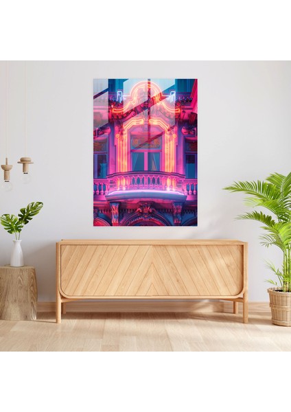 Neon Rönesans Cam Duvar Sanatı - Klasisizm+Popart, Modern Sanat, Cam Baskı, Klasisizm ile Pop Art'ı Birleştirmek, 30X45