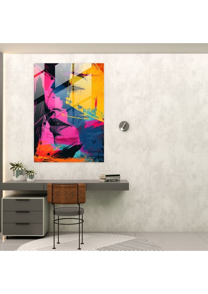 Andy Warhol Cam Duvar Sanatı Soyut Tasarım - Andy Warhol, Cam Duvar Sanatı, Cam Baskı, Duvar Dekorasyonu, 30X45 fiyatları