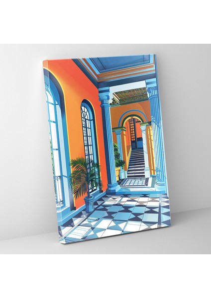 Modern Klasik Mimari Pop Art Kanvas Tablo - Klasisizm ve Popart, Modern Klasik Mimari Pop Art, Duvar Dekorasyonu, Duvar Sanatı, 30X50