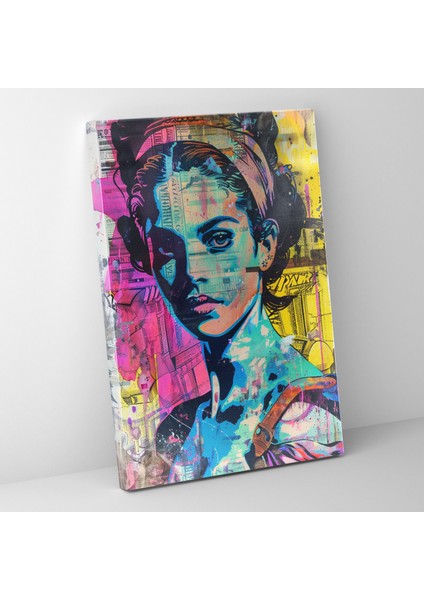 Neoklasik Portre Pop Art Duvar Sanatı - Klasisizm ve Popart, Kanvas Tablo, Duvar Sanatı, Kanvas Tablo, 30X50