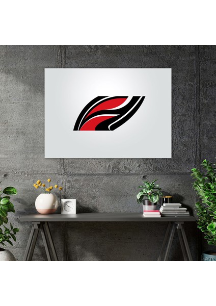 Formula 1 Kanvas Tablo - Minimalist Yarış Çizgileri Duvar Tablosu - Formula 1, Duvar Dekorasyonu, Şık ve Şık, Yarış Çizgileri, 50X30 cm