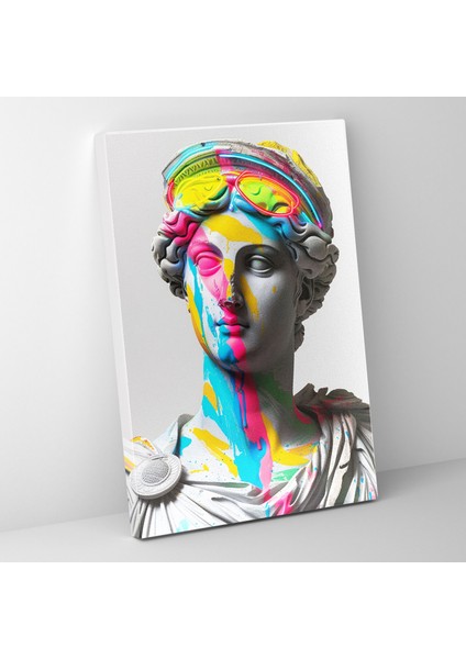 Neon Yunan Heykelleri Kanvas Tablo - Klasisizm ve Popart, Kanvas Tablo, Klasisizm Pop Sanatla Buluşuyor, Duvar Sanatı, 30X50