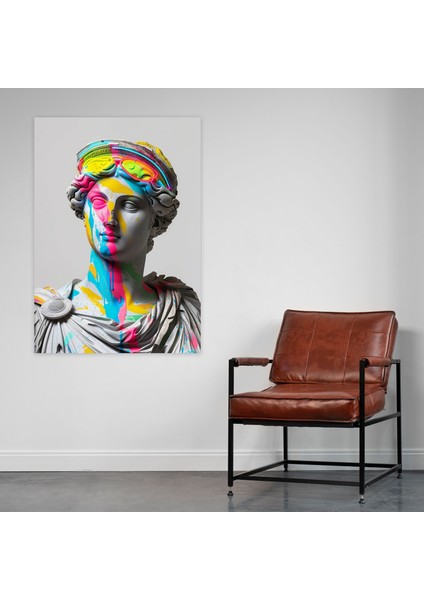 Neon Yunan Heykelleri Kanvas Tablo - Klasisizm ve Popart, Kanvas Tablo, Klasisizm Pop Sanatla Buluşuyor, Duvar Sanatı, 30X50