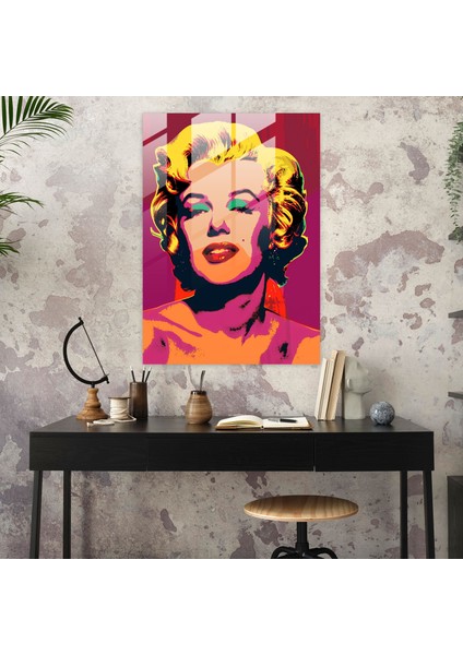 Andy Warhol Cam Baskı Marilyn Monroe Modern Duvar Tablosu - Andy Warhol, Andy Warhol, Modern Sanat, Cam Baskı, 25X35