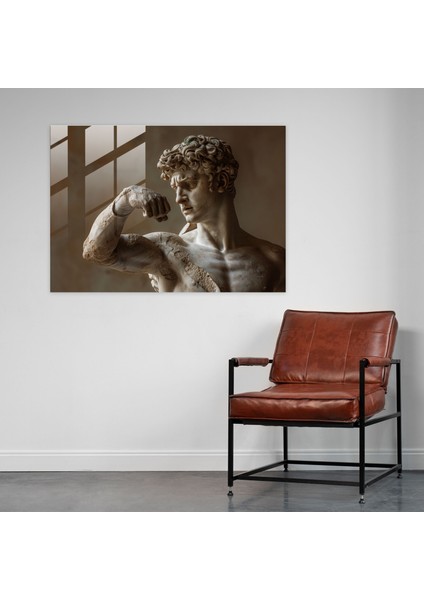 Klasisizm Modern Sanat: Savaşçı Kahraman Heykeli - Klasisizm, Ev Dekorasyonu, Cam Duvar Sanatı, Cam Sanatı, 45X30 modelleri