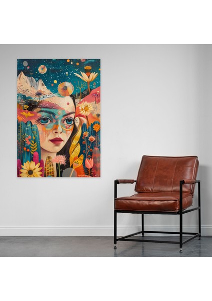 Frida Kahlo Tarzı Duvar Tablosu - Frida Kahlo, Kanvas Tablo, Ev Dekorasyonu, Frida Kahlo Tarzı, 30X50
