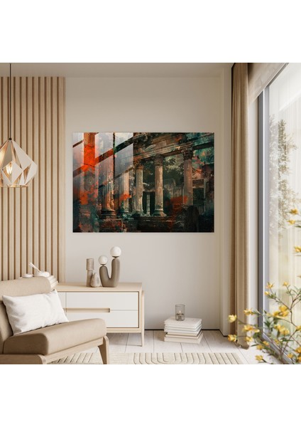 Klasisizm Cam Baskı - Antik Roma Mimari Kalıntıları - Klasisizm, Cam Duvar Sanatı, Cam Sanatı, Modern Sanat, 45X30 fiyatları