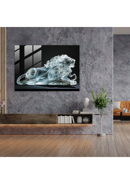 Klasisizm Cam Sanatı Ev Dekorasyonu - Klasisizm, Majestic Lion, Regal Elegance, Heykel, 45X30 modelleri