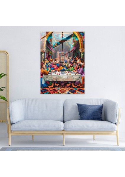 Klasik Pop Art Son Akşam Yemeği Cam Baskı - Klasisizm+Popart, Modern Sanat, Cam Sanatı, Ev Dekorasyonu, 30X45 modelleri