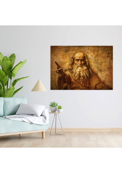 Leonardo Da Vinci Rönesans Sanatı Duvar Dekorasyonu - Leonardo Da Vinci, Duvar Dekorasyonu, Kanvas Tablo, Leonardo Da Vinci, 50X30