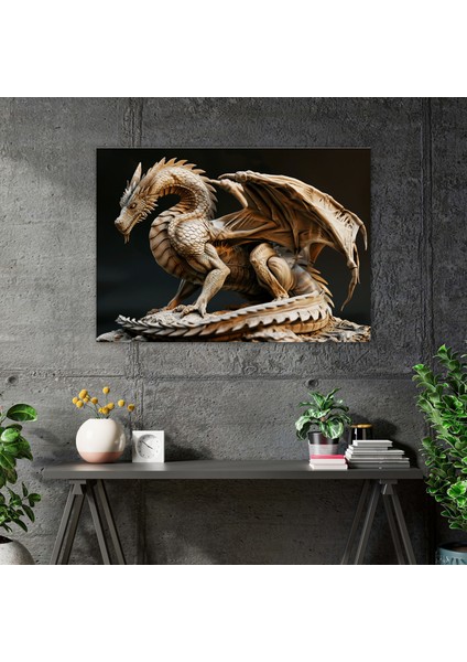 Görkemli Ejderha Leonardo Da Vinci Kanvas Tablo - Leonardo Da Vinci, Kanvas Tablo, Kanvas Tablo, Efsanevi Yaratık, 50X30