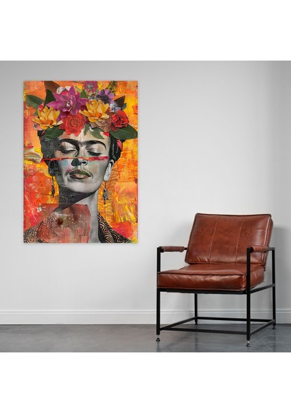 Frida Kahlo Tarzı Duvar Tablosu - Frida Kahlo, Kanvas Tablo, Ev Dekorasyonu, Duvar Sanatı, 30X50