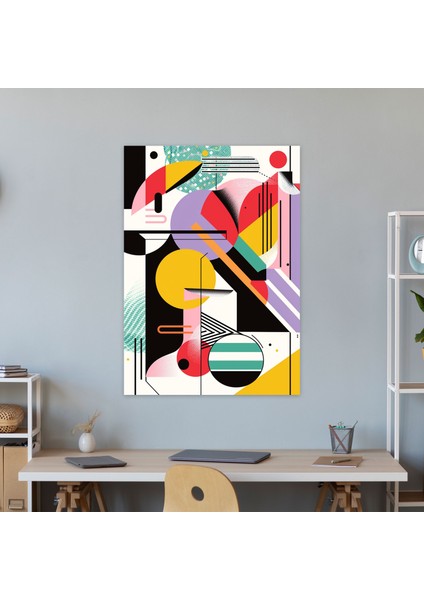Fütürizm Kanvas Tablo Geometrik Şekiller - Fütürizm, Fütürizm, Kanvas Tablo, Geometrik Şekiller, 30X50
